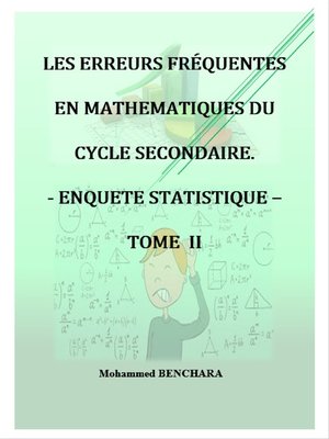 cover image of Les erreurs fréquentes en Mathématiques du cycle secondaire
